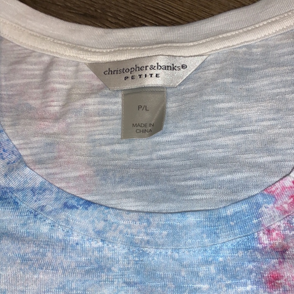 Christopher & Banks Petite Paris Short Sleeve Tee Shirt - Picture 6 of 6